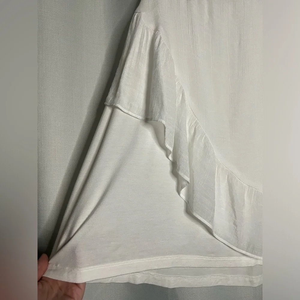 ALYX White Asymmetrical Layered Sleeveless Blouse XXL - Picture 6 of 9